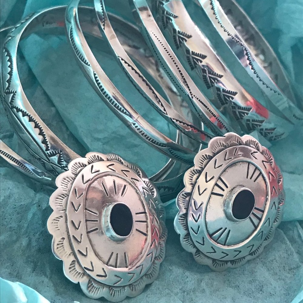 sOLD Native American Sterling bangles - Picture 3 of 15